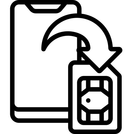 Phone sim backup phone sim sync icon