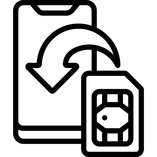 Phone sim recovery restore sync icon