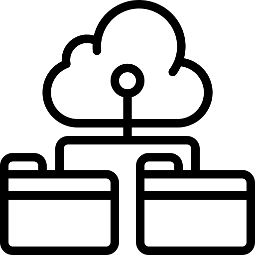 Cloud storage recovery data cloud storage icon