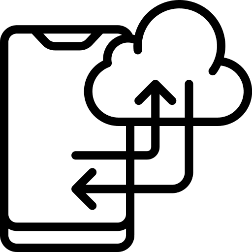 Cloud sync mobile phone sync icon