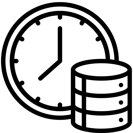 Database management data schedule files icon