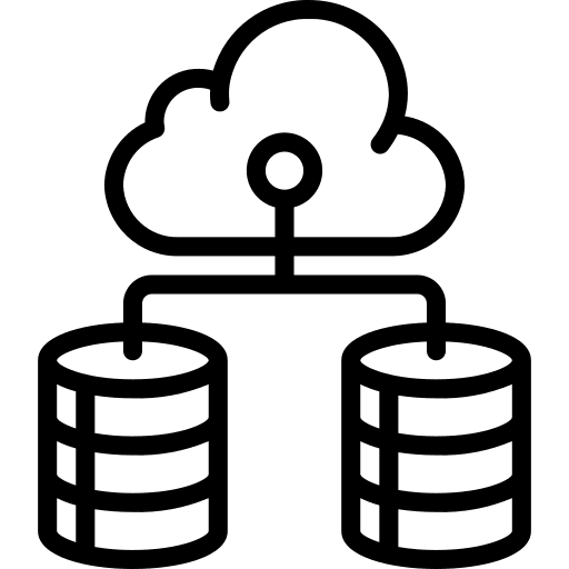 Database storage recovery data backup icon