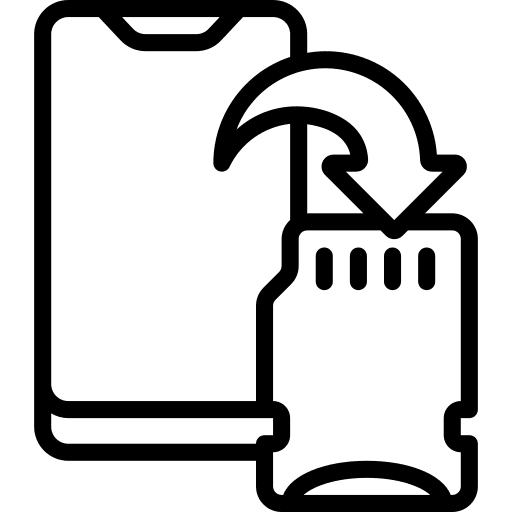 Phone recovery data computer icon