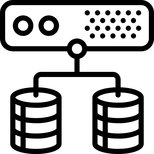 Database storage database storage backup recovery icon