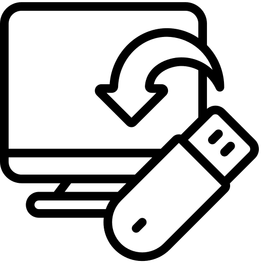 Restore files restore data icon