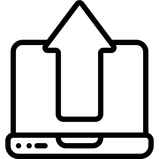 Upload data backup sync icon