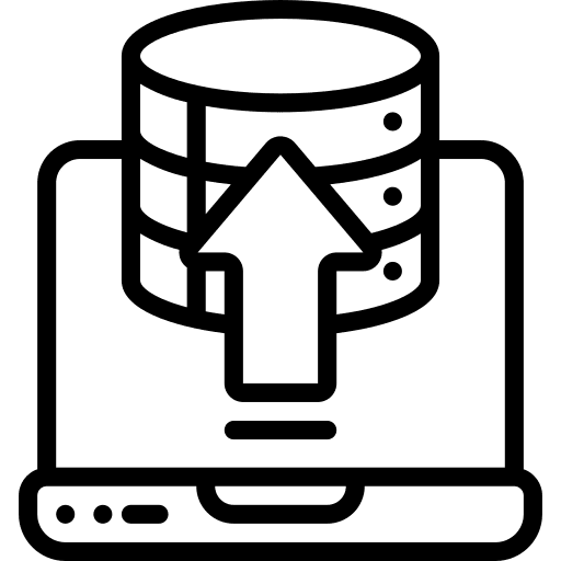 Database storage files database storage data icon