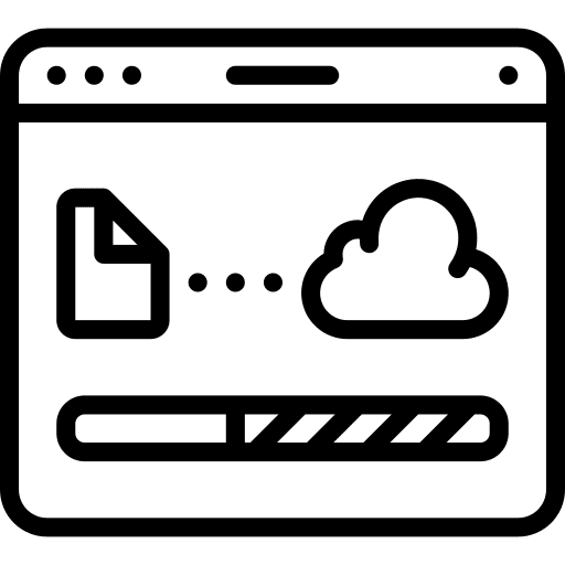 File upload sync files data icon