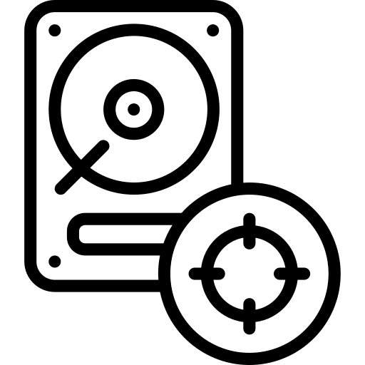 Hard drive files target drive icon