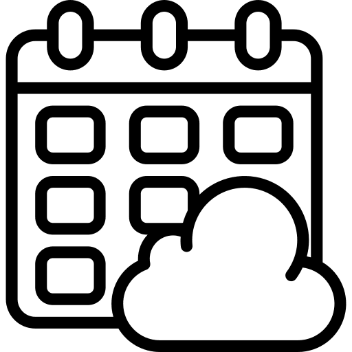 Schedule computer cloud recovery icon