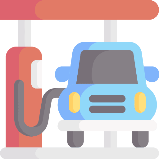 Gas station vehicle transportation transport icon
