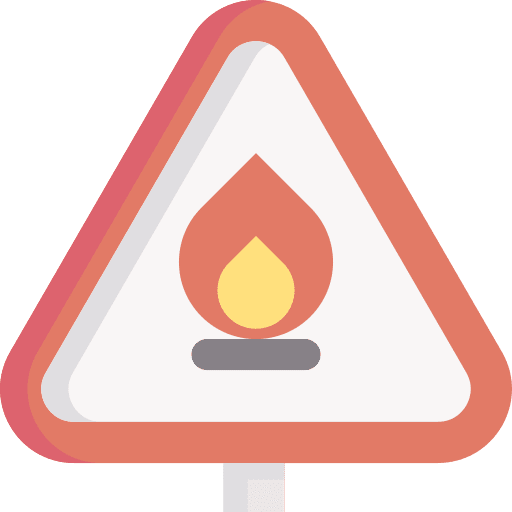 Fire flame alert warning icon