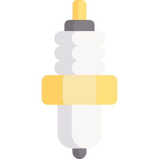Ignition spark plug transport vehicle icon