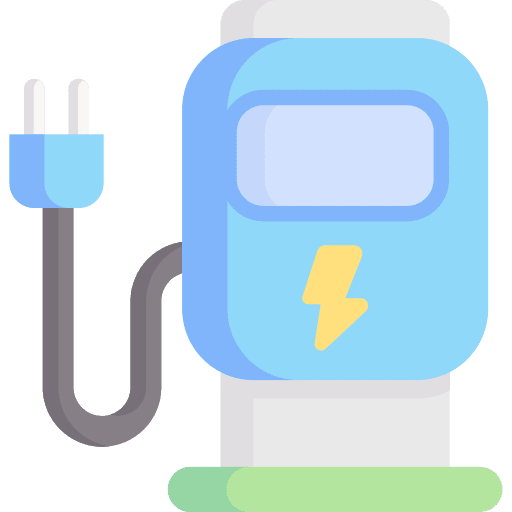 Charging station transportation industry plug icon