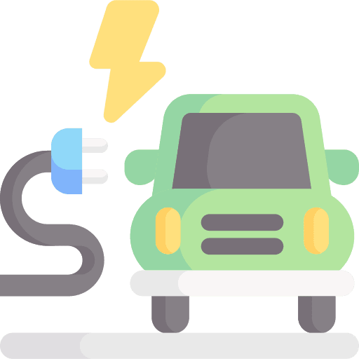 Electric station transportation plug electric station icon