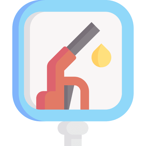 Gas station signaling road sign gas station icon