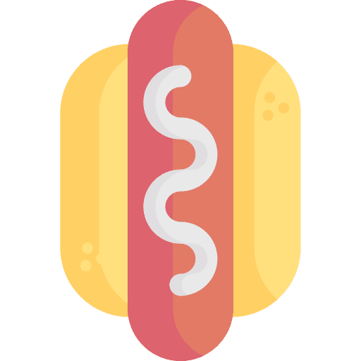 Hot dog sausage hot dog bread icon