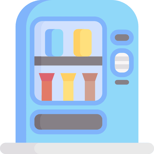 Vending machine foot food and restaurant beverage icon