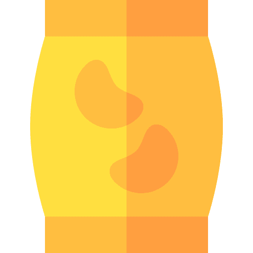 Chips bag junk food crisps icon