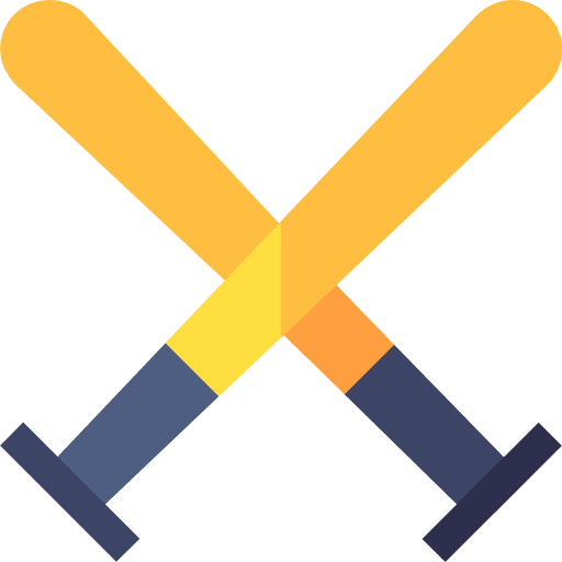 Baseball exercise bat baseball player icon