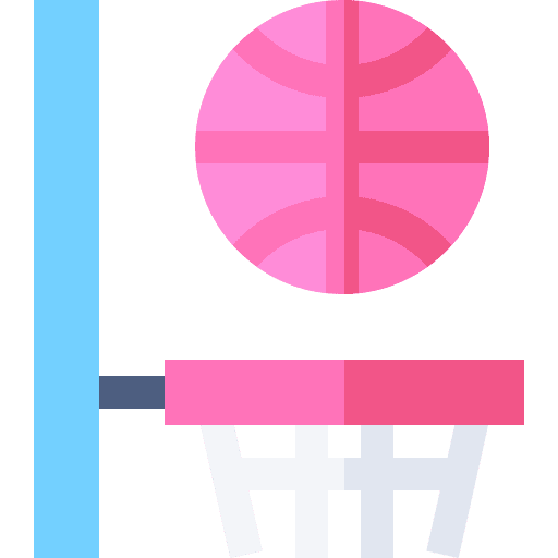 Basketball education hoops sporty icon