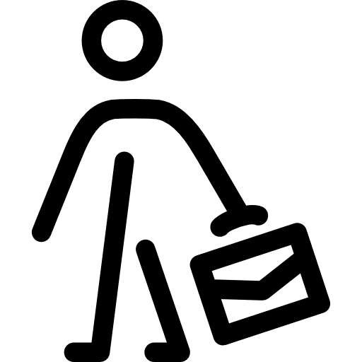 Going to work human worker people icon