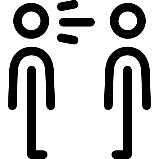 Man screaming to another shout scream human icon