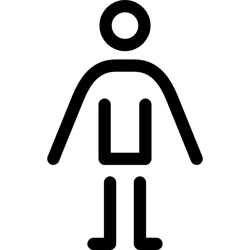 Man standing up single male masculine icon