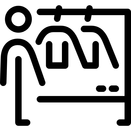 Men clothing clothes hanger hanging people icon