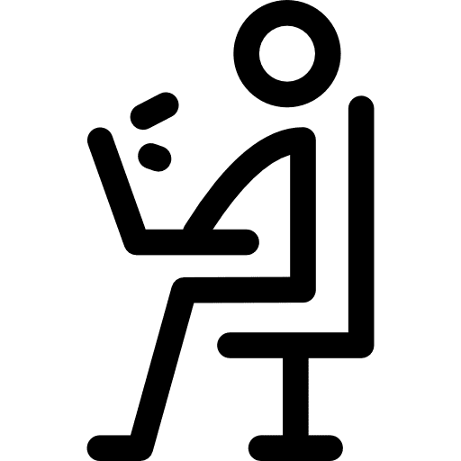 Working on laptop open laptop chair laptop computer icon