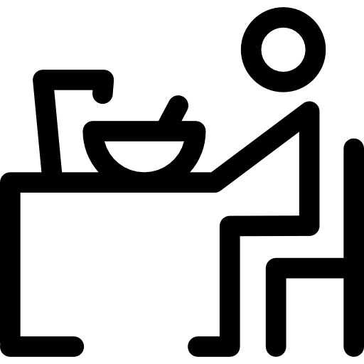 Man eating breakfast food lunch icon