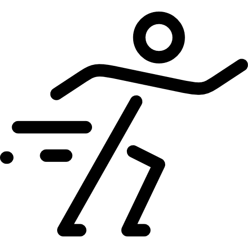 Man running run human speed icon