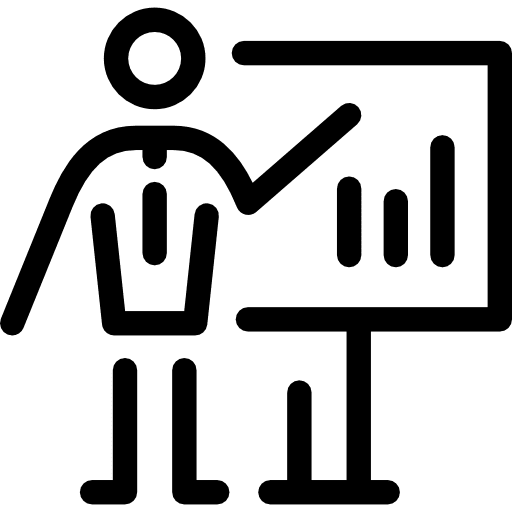 Stats presentation statistics business finance icon