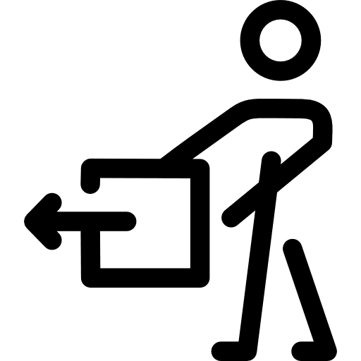 Man giving masculine men exit icon