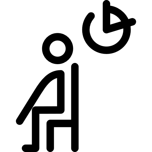 Man waiting people waiting room chair icon