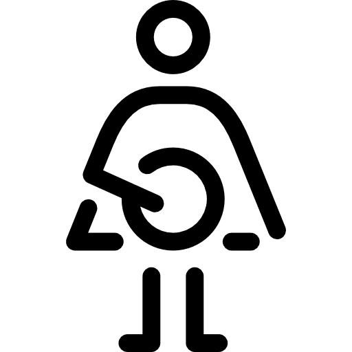 Pregnant woman people birth stick woman icon