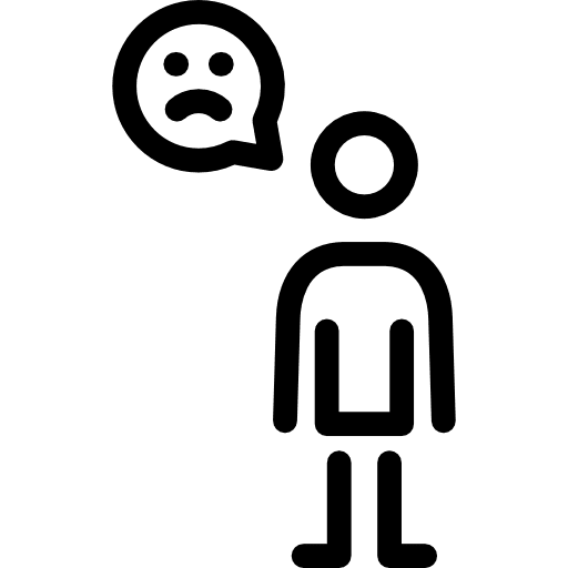 Sad emotion people smiley men icon