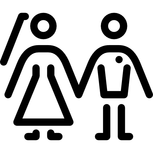 Just married stick man wedding bride icon