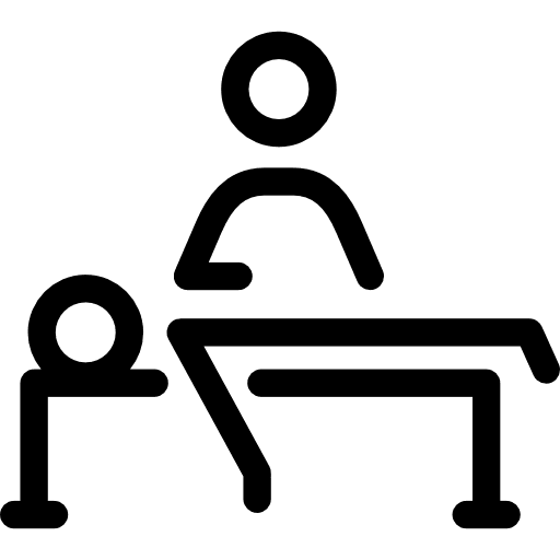 Relaxing procedure chiropractic relax stick man icon