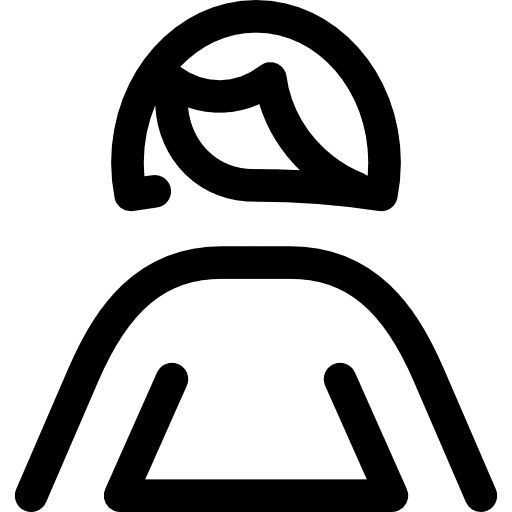 Woman with short hair people person femenine icon