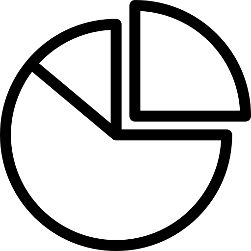 Pie chart financial presentation business icon