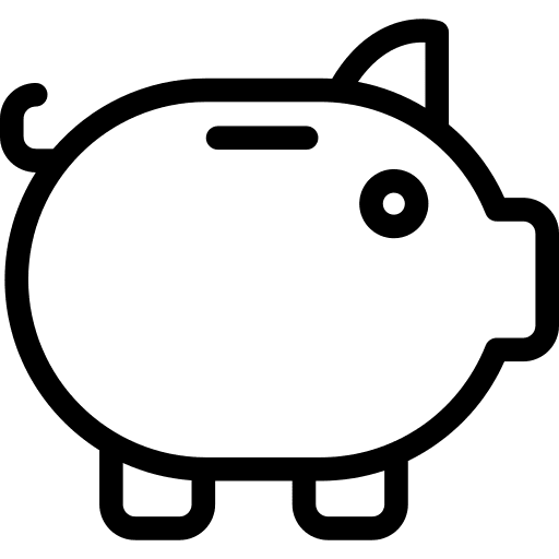Piggy bank savings pig save icon