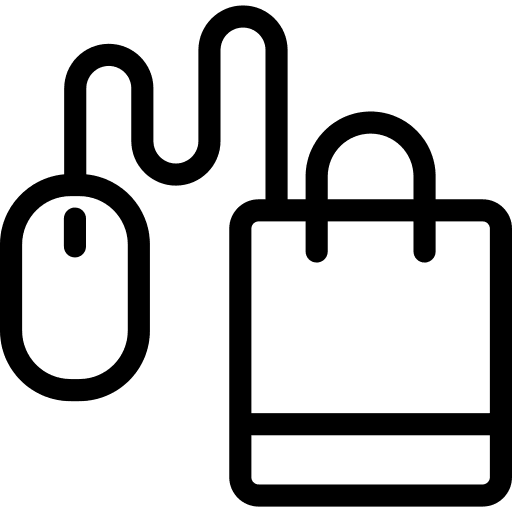 Bag purchase commerce online store icon