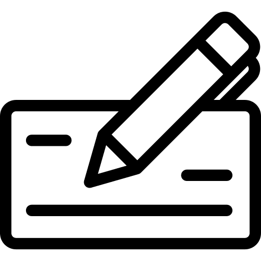 Check pen banking payment icon