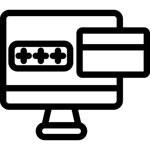 Computer credit card business passkey icon
