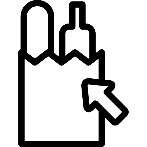 Arrow arrow supermarket bread icon