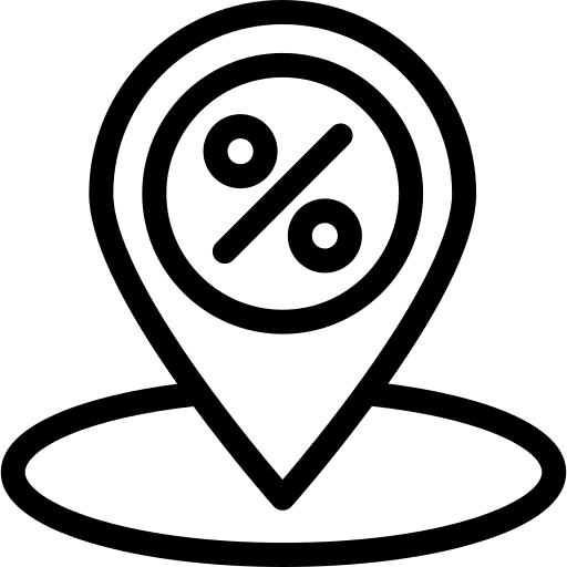 Pin pin commerce discount icon