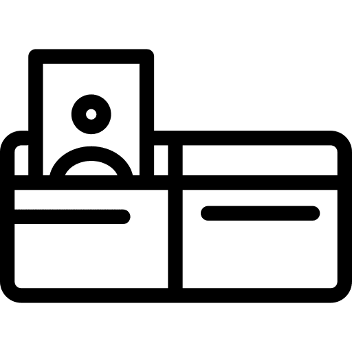 Wallet cards documents wallet icon