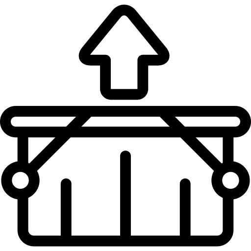 Basket basket up arrow online store icon