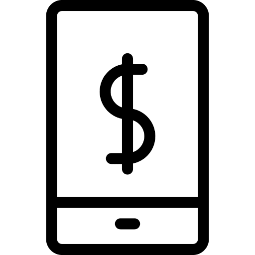 Mobile payment smartphone mobile payment online shop icon